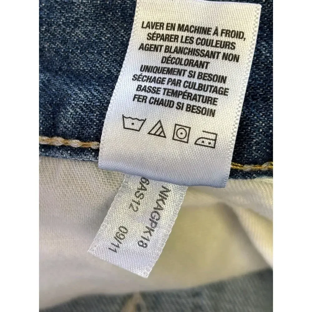 Aeropostale Driggs Slim Bootcut Jeans Mens 30x30 Blue Distressed Medium Wash